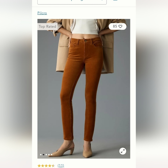 Pilcro and the letterpress corduroy skinny jeans / pants - Picture 14 of 16